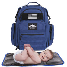 Load image into Gallery viewer, Sager Creek Diaper Bag Backpack Navy Blue
